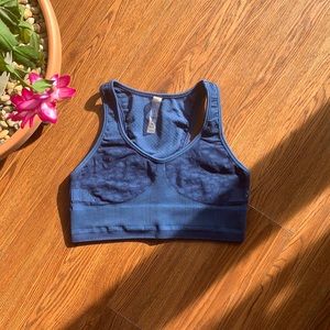 Varley Perkins Leopard Racerback Sports Bra